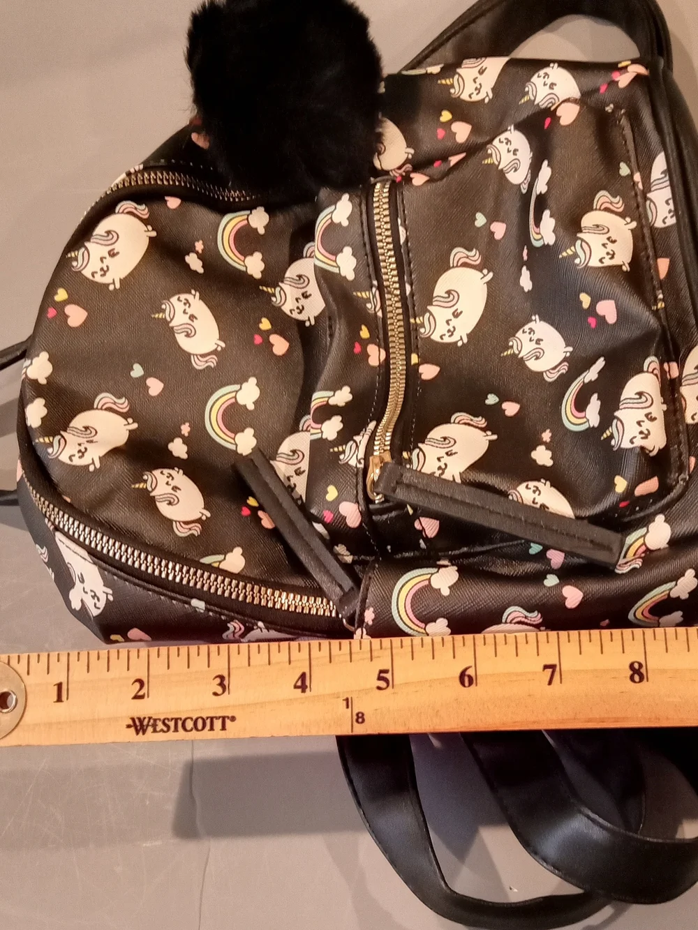 LD Pusheen Cat Unicorn Rainbow Hearts Mini Backpack